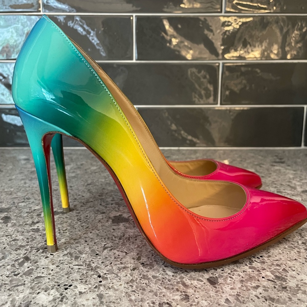 Christian Louboutin Pigalle Follies Rainbow heels